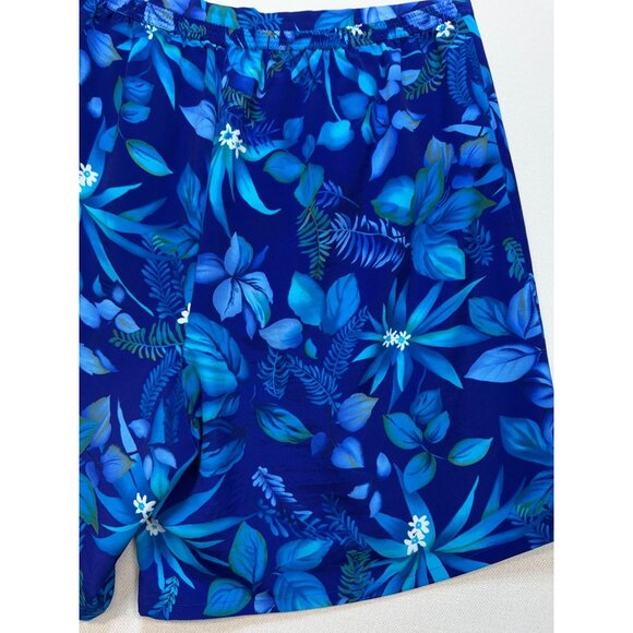 Apparenza Women's Summer Skorts Plus Size 24W Blue Floral Tropical Beach Casual - Picture 11 of 12